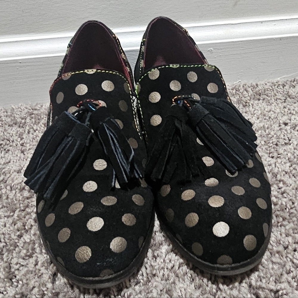 L'Artiste Klasik Black Polka Dot Loafers Size 36 {US Size5} By Spring Step